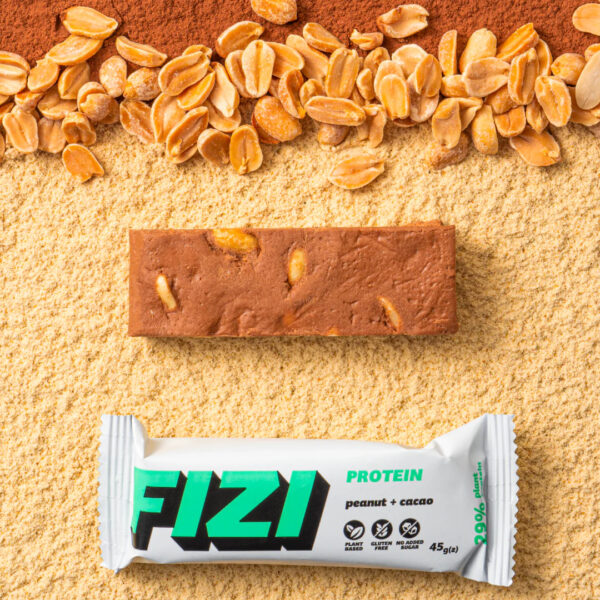 Батончик протеїновий FIZI з арахісом та какао -фото