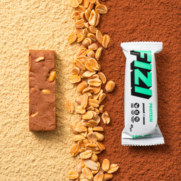 Батончик протеїновий FIZI з какао та арахісом -фото